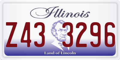 IL license plate Z433296