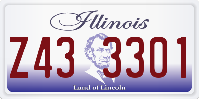 IL license plate Z433301