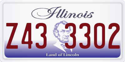 IL license plate Z433302