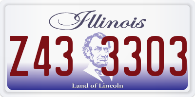 IL license plate Z433303