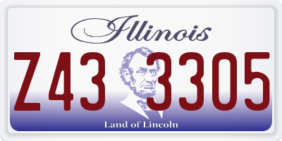 IL license plate Z433305