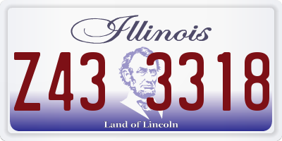 IL license plate Z433318