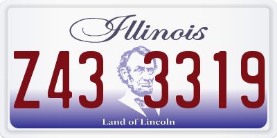 IL license plate Z433319