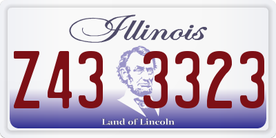 IL license plate Z433323