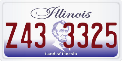 IL license plate Z433325