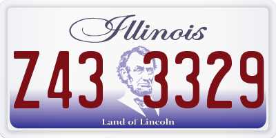 IL license plate Z433329