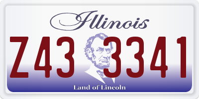 IL license plate Z433341