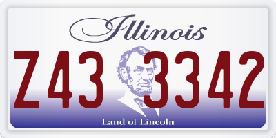 IL license plate Z433342