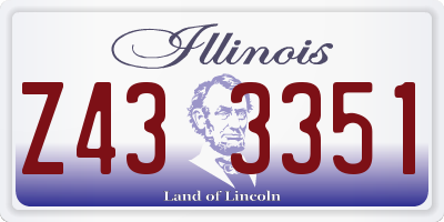 IL license plate Z433351