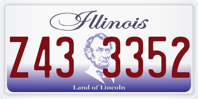 IL license plate Z433352