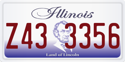 IL license plate Z433356