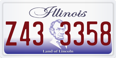 IL license plate Z433358