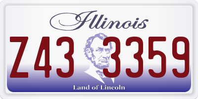 IL license plate Z433359