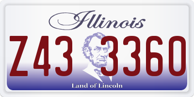 IL license plate Z433360