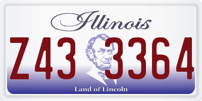 IL license plate Z433364