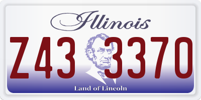 IL license plate Z433370