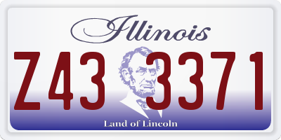 IL license plate Z433371