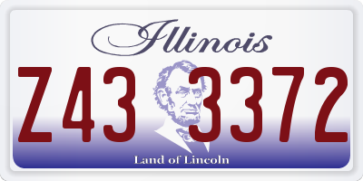 IL license plate Z433372