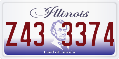 IL license plate Z433374