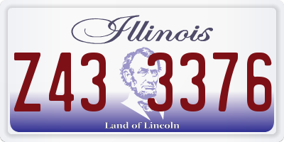 IL license plate Z433376