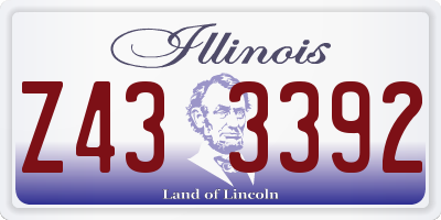 IL license plate Z433392