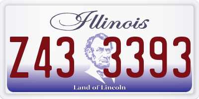 IL license plate Z433393