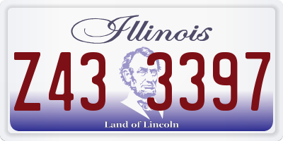 IL license plate Z433397