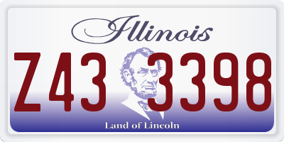 IL license plate Z433398