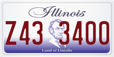 IL license plate Z433400