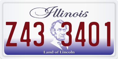 IL license plate Z433401