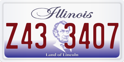 IL license plate Z433407