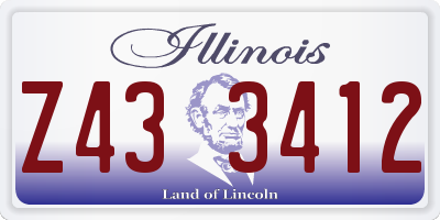 IL license plate Z433412