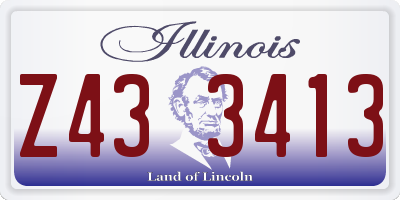 IL license plate Z433413