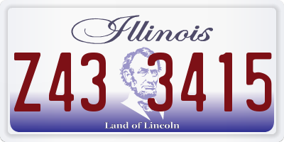 IL license plate Z433415