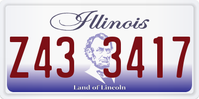 IL license plate Z433417
