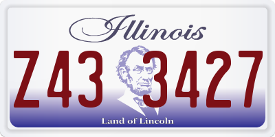 IL license plate Z433427