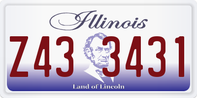 IL license plate Z433431