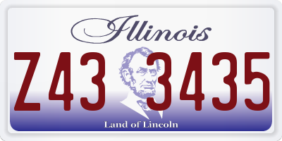 IL license plate Z433435