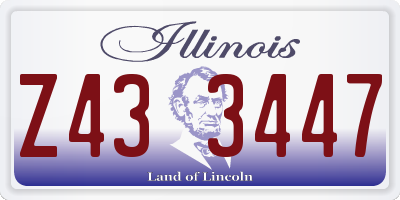 IL license plate Z433447