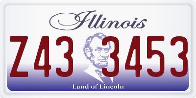 IL license plate Z433453