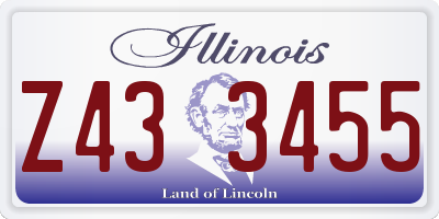 IL license plate Z433455
