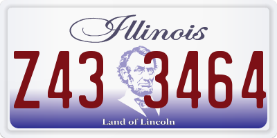 IL license plate Z433464