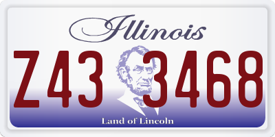 IL license plate Z433468