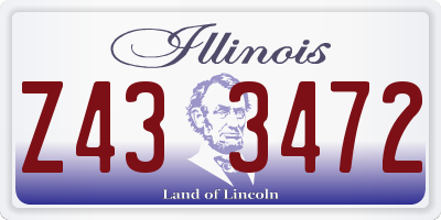 IL license plate Z433472