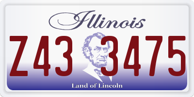 IL license plate Z433475