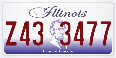 IL license plate Z433477