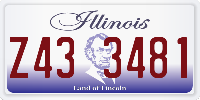 IL license plate Z433481
