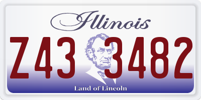 IL license plate Z433482