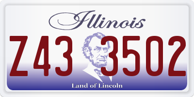 IL license plate Z433502
