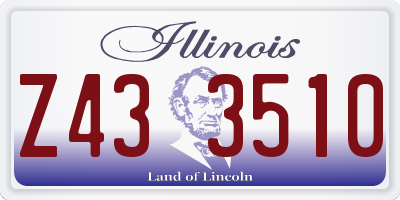 IL license plate Z433510